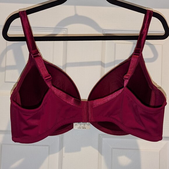 44C Avenue Body Burgundy Bra With Satin Trim from Lane Bryant Store - NWT - Picture 6 of 7